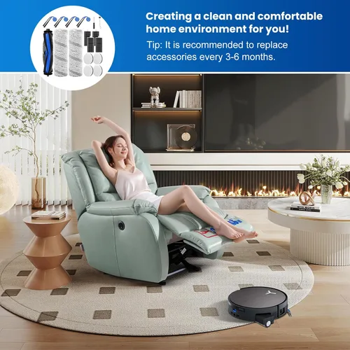 Miniatura 8 de 17 piezas de repuesto para robot aspiradora Ecovacs Deebot X11 OmniCyclone, el kit de accesorios incluye 1 cepillo principal, 4 filtros de esponja