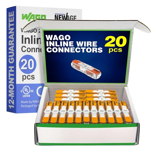 Miniatura 10 de WAGO 221-2401 80 conectores de alambre de empalme compactos en línea, incluye 80 piezas 221-2401 (2 conductores), conectores de cable WAGO, empalme