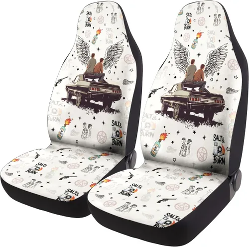 Miniatura 68 de GENANY Horror Nightmare Skellington - 2 fundas de asiento delantero para automóvil, camión, SUV, regalos de Navidad, funda de asiento de cubo