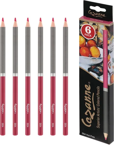 Cezanne Creative Mark - Lápices de colores de alta calidad, color rosa intenso, lápices de dibujo altamente pigmentados, lápices de colorear para