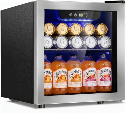 Miniatura 10 de Antarctic Star Refrigerador de bebidas de 24 pulgadas de ancho, mini refrigerador de acero inoxidable con doble cajón, 145 latas para bajo encimera