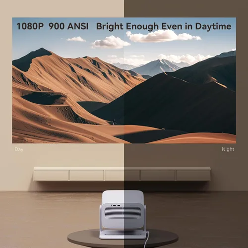 Miniatura 2 de Wanbo Vali 1 Proyector inteligente, Android TV, control por voz, 900 ANSI, Full HD nativo 1080P, Keystone de enfoque automático, soporte de 200°