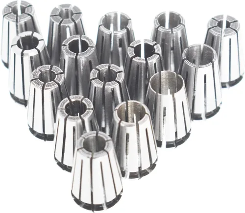 Miniatura 2 de waltyotur ER11 Juego de pinzas de resorte de 0.039-0.276 in y 1/8 pulgadas 1/4 pulgadas de acero al carbono para herramientas de torno de grabado