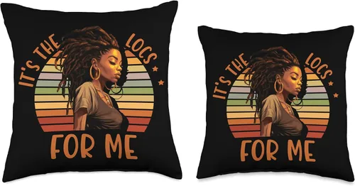 Miniatura 3 de Locs Afro Dreadlocks Love Natural Beauty Hair It's the Locs for Me Afro Hair - Almohada negra americana africana, 16 x 16 pulgadas, multicolor