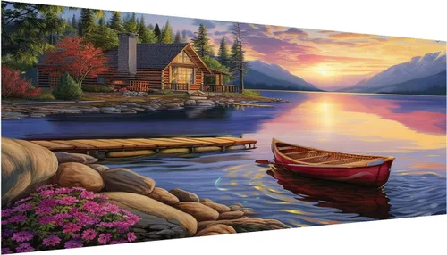 Miniatura 17 de DOTZSO Kits de pintura de diamantes de playa para adultos, fácil de bricolaje 5D redondo completo kit de arte de diamantes de punto de diamante
