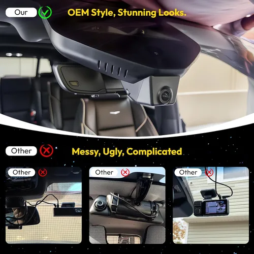 Miniatura 4 de Cámara de tablero frontal 4K personalizada para Cadillac Gen5 Escalade/Escalade ESV 2021-2026, Base Sport Premium Luxury Platinum Serie V, cámara