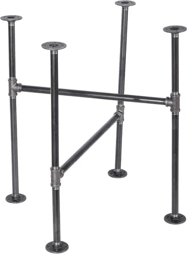 PIPE DECOR Base de mesa de comedor de cocina industrial, tubo de 3/4 pulgadas, marco de metal rústico de 30 pulgadas de altura para oficina en casa,
