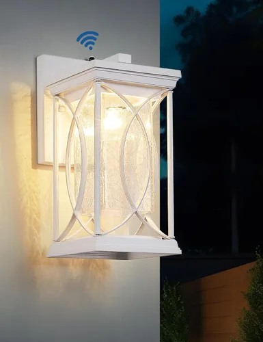 Luz de Aplique Exterior Blanca de Anochecer a Amanecer, Accesorios de Iluminación Exterior, Montaje en Pared, Luz de Porche, Luz de Pared Exterior