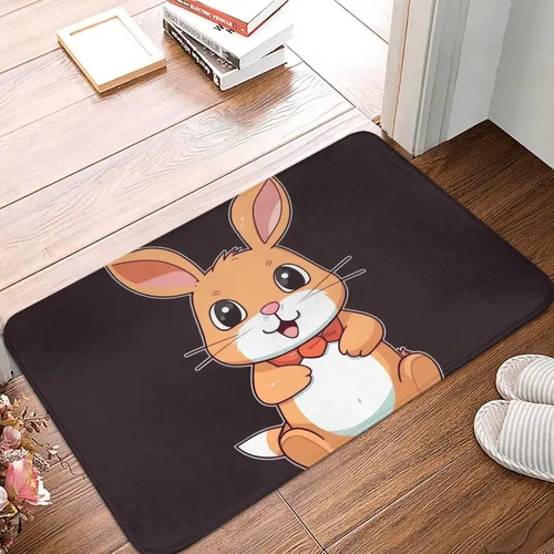 Miniatura 11 de Tapete para puerta delantera, tapete de bienvenida con estampado floral azul y blanco, absorbente, antideslizante, tapete de entrada suave, alfombra