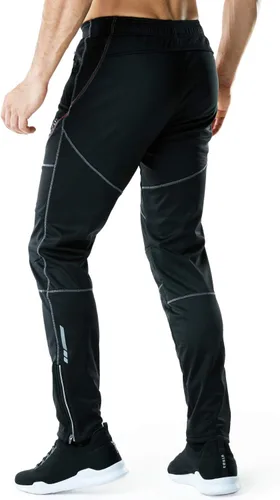 Miniatura 2 de TSLA - Pantalones deportivos de ciclismo antiviento y térmicos para hombre, forrados de vellón, para exteriores, para el invierno y clima frío