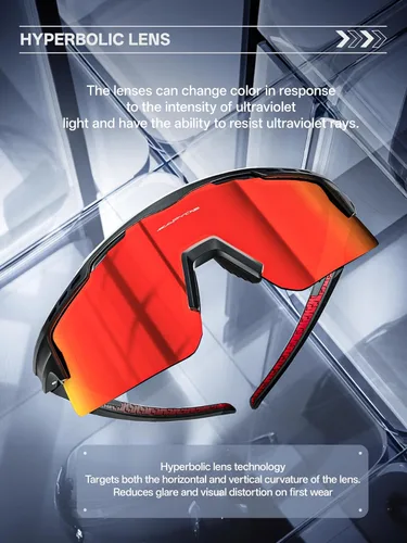 Miniatura 4 de KAPVOE Gafas de sol polarizadas para ciclismo y deportes, para hombres y mujeres, UV400 MTB para bicicleta de montaña con 3 lentes K75