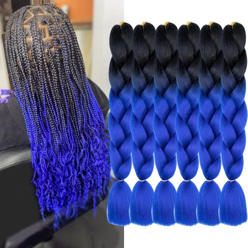 Miniatura 13 de Beige (613#) 6 paquetes de cabello trenzado de 24 pulgadas, de fibra sintética, sin picazón, extensiones de cabello para trenzar jumbo, textura