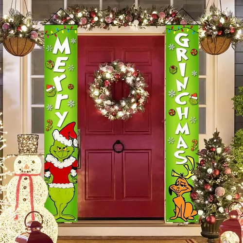 Cartel de Navidad para puerta, guirnalda para porche, decoración de Navidad, tablero para colgar en la pared, Navidad, invierno, vacaciones, hogar,