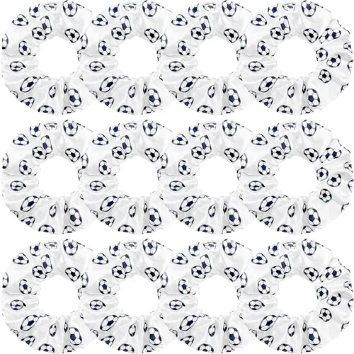 Miniatura 9 de 12 PCS Soccer Hair Scrunchies Cheeleader Satin Scrunchies Soccer Hair Accessories for Girls, Women, Player Team