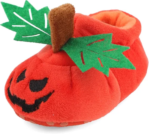 ESTAMICO Baby Boots Infant BoysGirls Halloween Pumpkin Santa Bootie Newborn Soft Soles Infant Crib Shoes