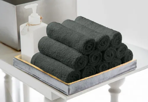 Miniatura 4 de Avalon Towels Paños de algodón – (Paquete de 60) Tamaño 12x12 pulgadas, 100% algodón hilado en anillo, toallas de cara suaves y absorbentes, toallas