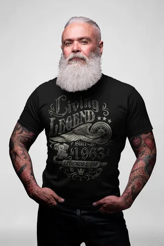 Miniatura 2 de Camisa de regalo de cumpleaños número 60 para hombre, leyenda viva 1963 Legends Never Die, regalo de cumpleaños 60