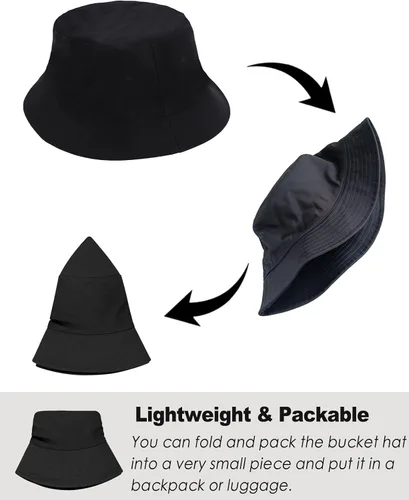 Miniatura 5 de Sombrero de pescador XXL grande de algodón para mujeres y hombres, cabeza grande, reversible, de gran tamaño, sombreros de pescador, unisex
