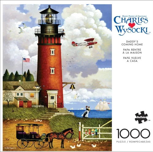 Miniatura 13 de Buffalo Games Charles Wysocki - Rompecabezas de 1000 piezas con escena de invierno festivo, 26.75 x 19.75 pulgadas, a partir de 14 años, póster