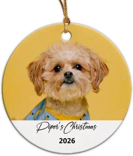 Miniatura 20 de Adorno de Navidad con foto personalizada 2025 para la familia, aniversario como el señor y la señora abuelos, carga cualquier imagen, cualquier foto
