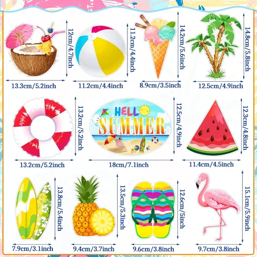 Miniatura 2 de Fabbay 30 piezas de remolinos colgantes de techo de aluminio para fiesta de verano en la piscina, playa, decoración de fiesta de cumpleaños