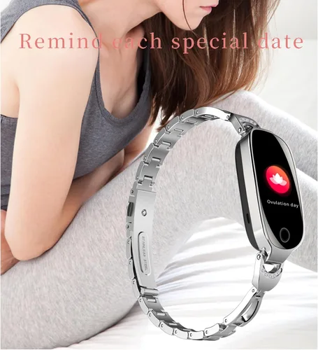 Miniatura 3 de Rastreador de actividad física para mujer, reloj inteligente de fitness con monitoreo del sueño, monitor de frecuencia cardíaca, contador de pasos