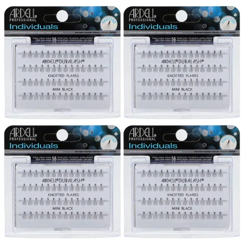 Miniatura 10 de Ardell Pestañas postizas cortas negras, racimos de pestañas para bricolaje, kit de extensión de pestañas, paquete de 4