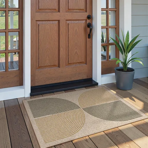 Miniatura 67 de Alfombra Moderna de Yute Fácil de Limpiar Arcoíris Lahome, 2x6 Alfombra de Pasillo Lavable para Cocina, Alfombras de Pasillo para Pasillos, Alfombra