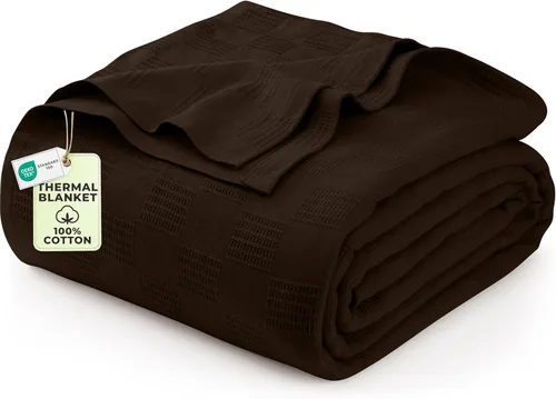 Miniatura 27 de Utopia Bedding Manta térmica 100% algodón, suave, ligera, transpirable, acogedora manta de primavera y verano para cama, decoración del hogar