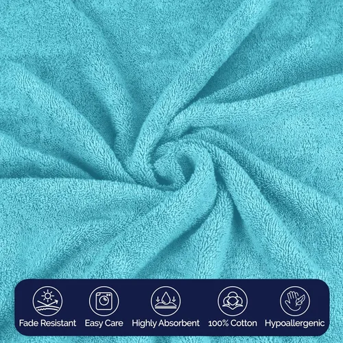 Miniatura 6 de Elegant Comfort Juego de 8 toallas de algodón de alta calidad, incluye 4 toallas pequeñas, 2 toallas de mano y 2 toallas de baño, 100% algodón
