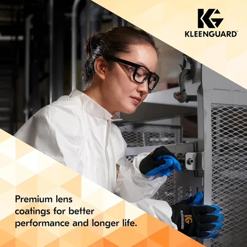 Miniatura 7 de KleenGuard™ V30 Maverick™ - Gafas de seguridad (49309), con revestimiento antivaho y lentes transparentes, montura negra, unisex para hombres