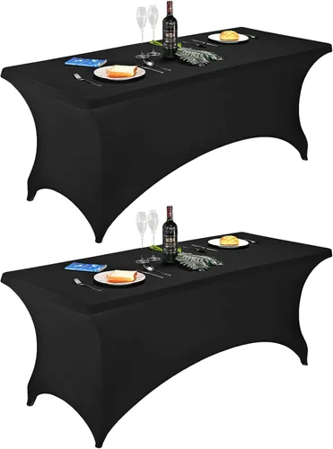 Miniatura 146 de FORLIFE - Funda de mesa de elastano, mantel ajustado de 4 pies para mesas rectangulares, funda elástica para patio, universal para bodas, banquetes