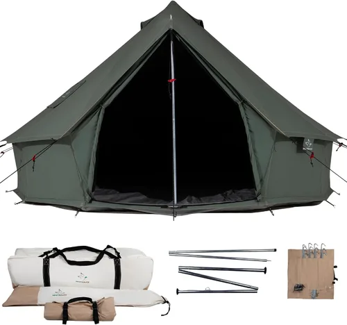 Miniatura 16 de Whiteduck Regatta - Tienda de campaña de lona con toma de estufa, impermeable, para 4 temporadas; para campamento de lujo en exteriores y glamping