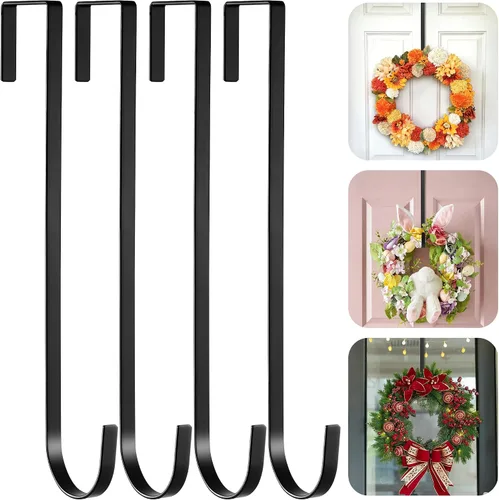 Miniatura 9 de Ganchos en S resistentes, ganchos grandes para plantas al aire libre, ganchos decorativos de metal para colgar macetas de jardín, cestas de flores