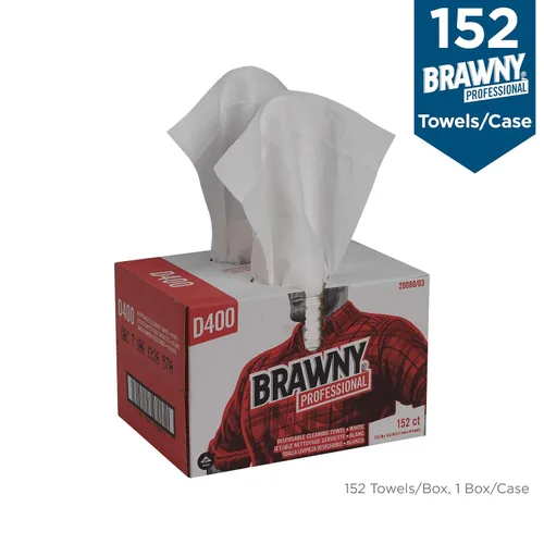 Miniatura 4 de Paños Brawny, industriales, blancos, premium, multiuso, DRC, Blanco, 152