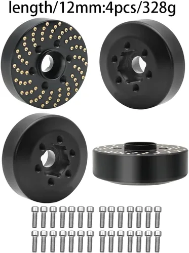 Miniatura 8 de 4 pesos de rueda de latón, adaptador de cubo hexagonal de rueda de latón 1/10 para llantas Beadlock de 1.9 pulgadas/2.2 pulgadas para llantas de 4