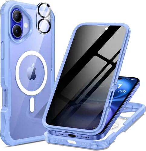 Miniatura 43 de seacosmo para iPhone Air Funda, Carcasa Completa con Protector de Privacidad de Vidrio Templado 9H Integrado y Protector de Lente de Cámara