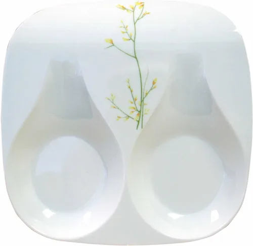 Miniatura 5 de Corelle Coordinates by Reston Lloyd - Soporte de cuchara doble de melamina, hoja de bambú