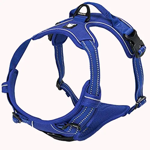 Miniatura 10 de Truelove TLH5651 - Arnés ajustable sin tirones para perro, chaleco reflectante para cachorros, control cómodo, colores brillantes (azul, M)