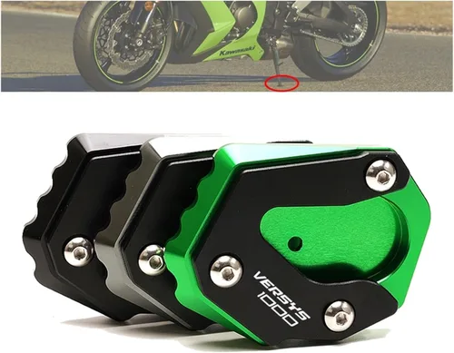 Miniatura 2 de YESKIT Aluminio CNC para Kawasaki VERSYS 1000 VERSYS1000 2015-2022 Soporte lateral de pie de motocicleta Placa de soporte de extensión (Color : gris)