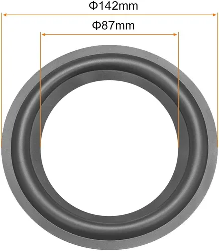 Miniatura 2 de Anillos envolventes con borde de espuma para altavoces, piezas de repuesto de anillos de subwoofer perforados de goma