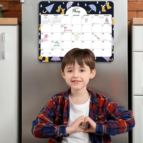 Miniatura 4 de Calendario magnético 2026 para refrigerador de 18 meses, 8 x 10 pulgadas, calendario mensual de pared de refrigerador de julio de 2025 a diciembre