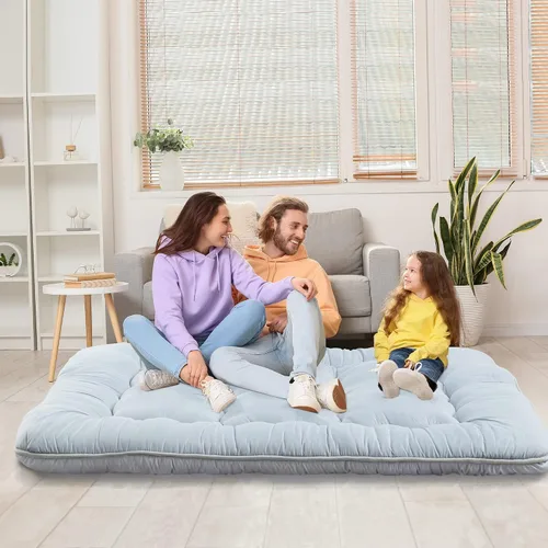 Miniatura 3 de MIRUO Colchoneta de dormir en el suelo para adultos, colchón de futón para niños, colchoneta para dormir, colchón de suelo para adultos, colchón