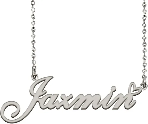 HUAN XUN Collar personalizado con cualquier nombre personalizado para mujeres y niñas en oro y plata, Acero inoxidable, Acero inoxidable