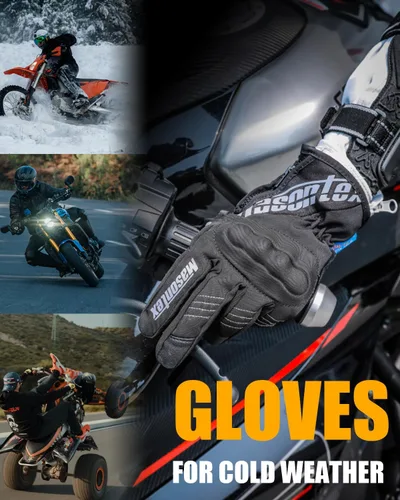 Miniatura 5 de VAZESWIN - Guantes de motocicleta de invierno para hombres y mujeres con pantalla táctil, talla S Motorcycle ATV UTV Snowmobile Riding, Cold
