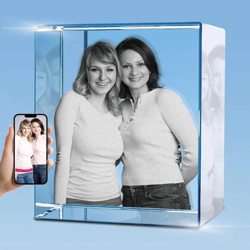 Foto en cristal 3D de HAN'S LASER, regalo personalizado con tu propia foto, regalo único para el día del padre, matrimonio, regalo conmemorativo,