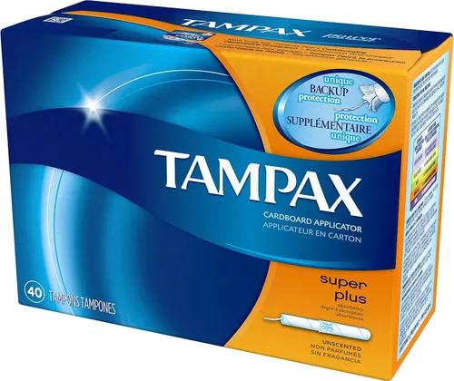 Miniatura 7 de Tampax Tampones de cartón para mujer Super Plus Absorbencia, agarre antideslizante, falda de protección contra fugas, sin perfume, 40