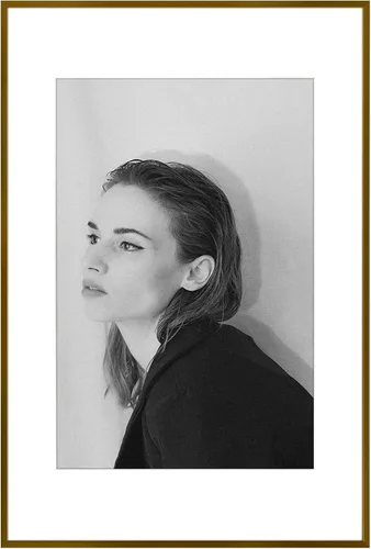 Miniatura 92 de Golden State Arte, marco de metal para pared de colección de fotos, aluminio negro marco de fotos de metal con vidrio para fotos Dorado