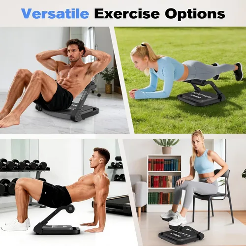 Miniatura 2 de DERACY Equipo de ejercicio para sentarse, máquina de abdominales ajustable, máquina multifuncional para sentarse, equipo de entrenamiento abdominal