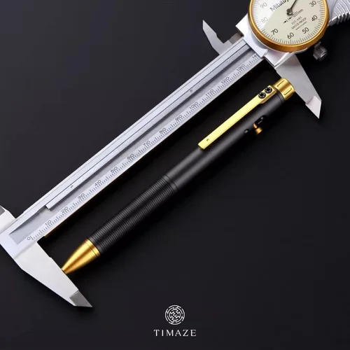 Miniatura 7 de WANERSEN Rotulador de titanio con punta de perno y vidrio de tungsteno, 5.5 pulgadas, negro-dorado